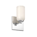 Nola 4-in Wall Sconce — Chrome/Glossy Opal Glass