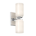 Nola 12-in Wall Sconce — Chrome/Glossy Opal Glass