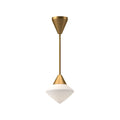 Nora 8-in Pendant — Aged Gold/Opal Matte Glass