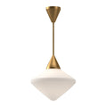 Nora 14-in Pendant — Aged Gold/Opal Matte Glass