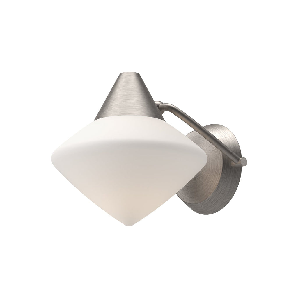 Nora 8-in Wall/Vanity Light — Brushed Nickel/Opal Matte Glass