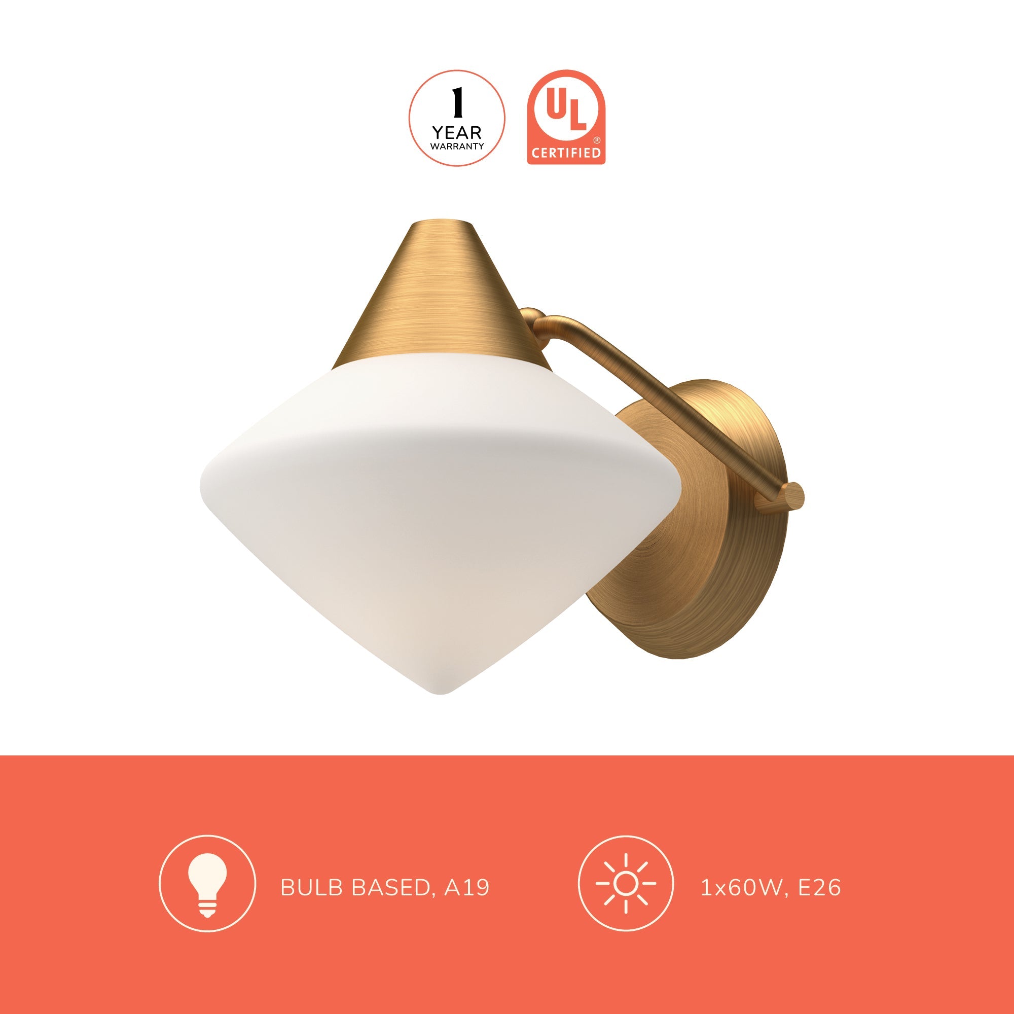 Nora 8-in Wall/Vanity Light