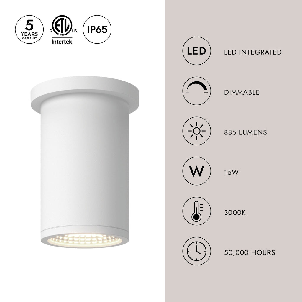 Nordic 6-inch (3-inch Dia.) Exterior Ceiling