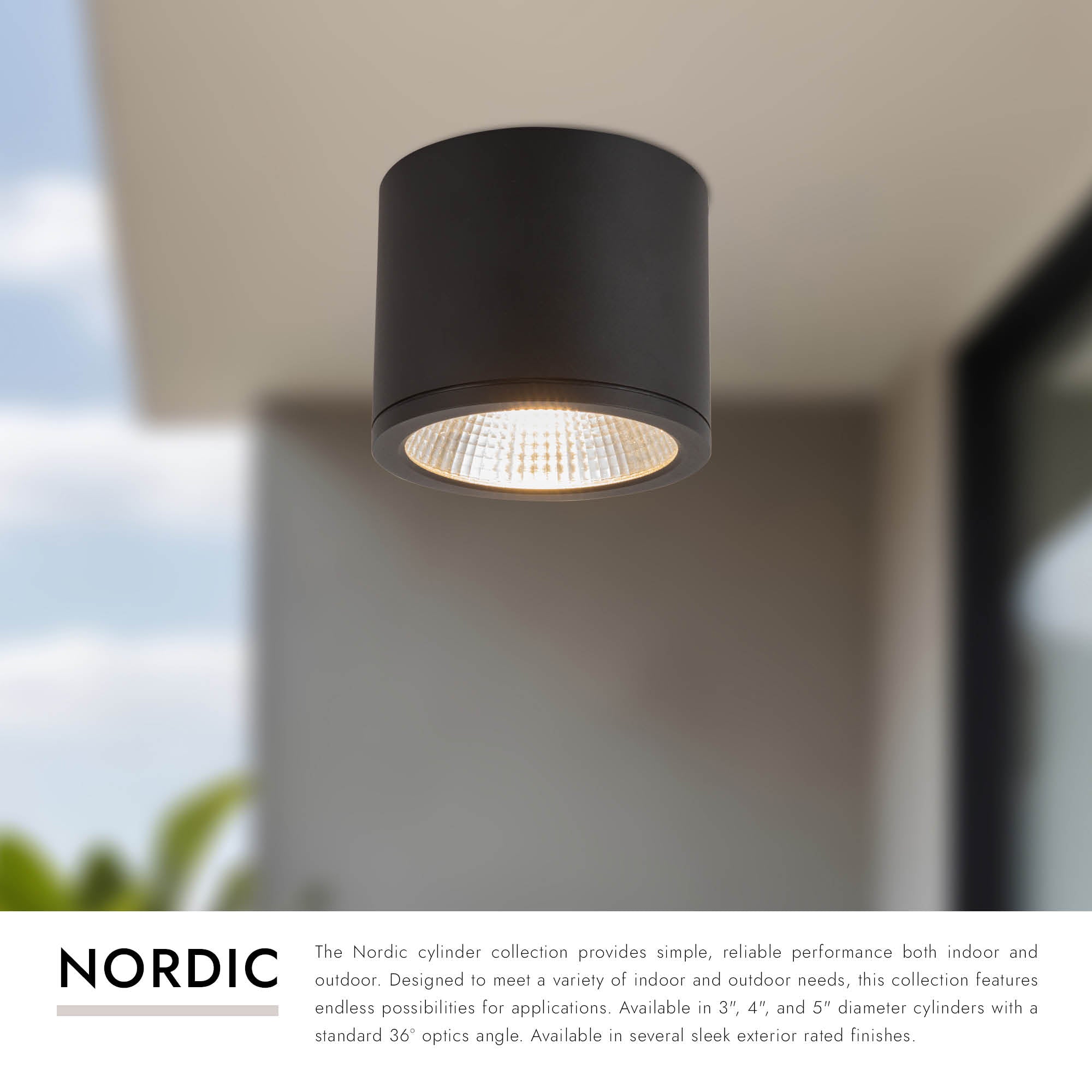 Nordic 4-in (5-in Dia.) Exterior Ceiling