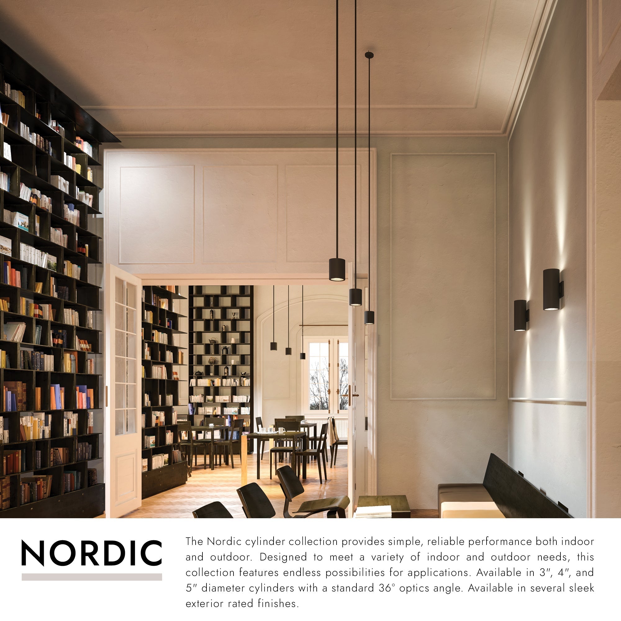 Nordic 3-in (2-in Dia.) Exterior Pendant