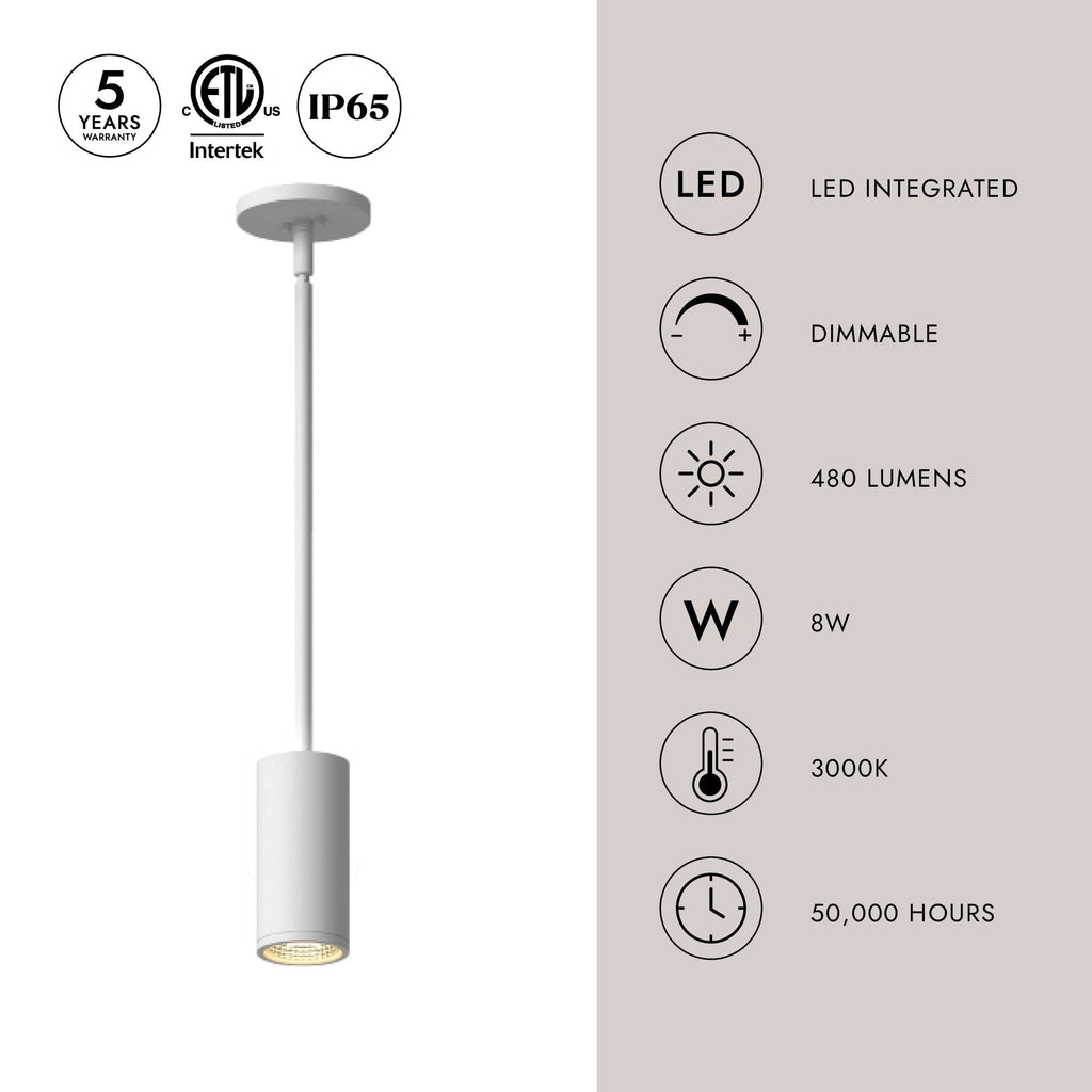 Nordic 5-in (2-in Dia.) Exterior Pendant