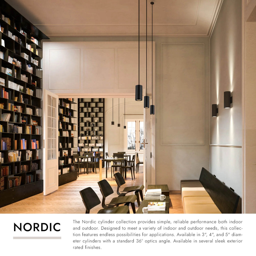Nordic 5-in (2-in Dia.) Exterior Pendant