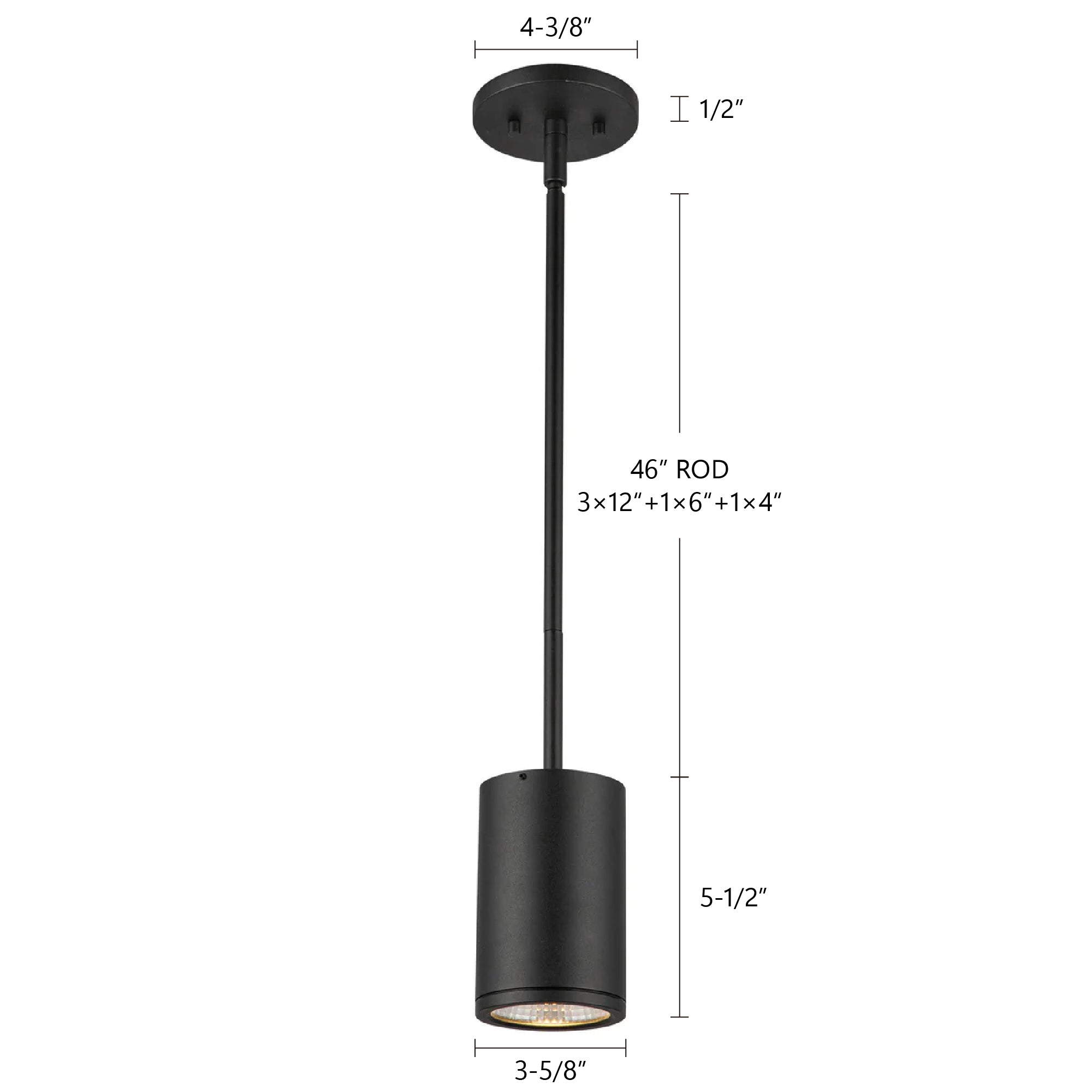 Nordic 5-in (3-in Dia.) Exterior Pendant