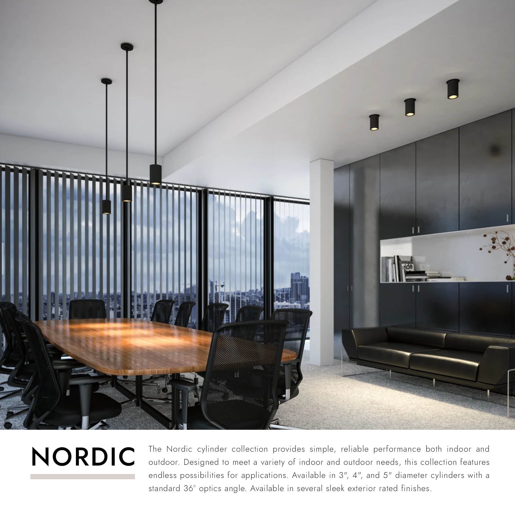 Nordic 5-in (3-in Dia.) Exterior Pendant
