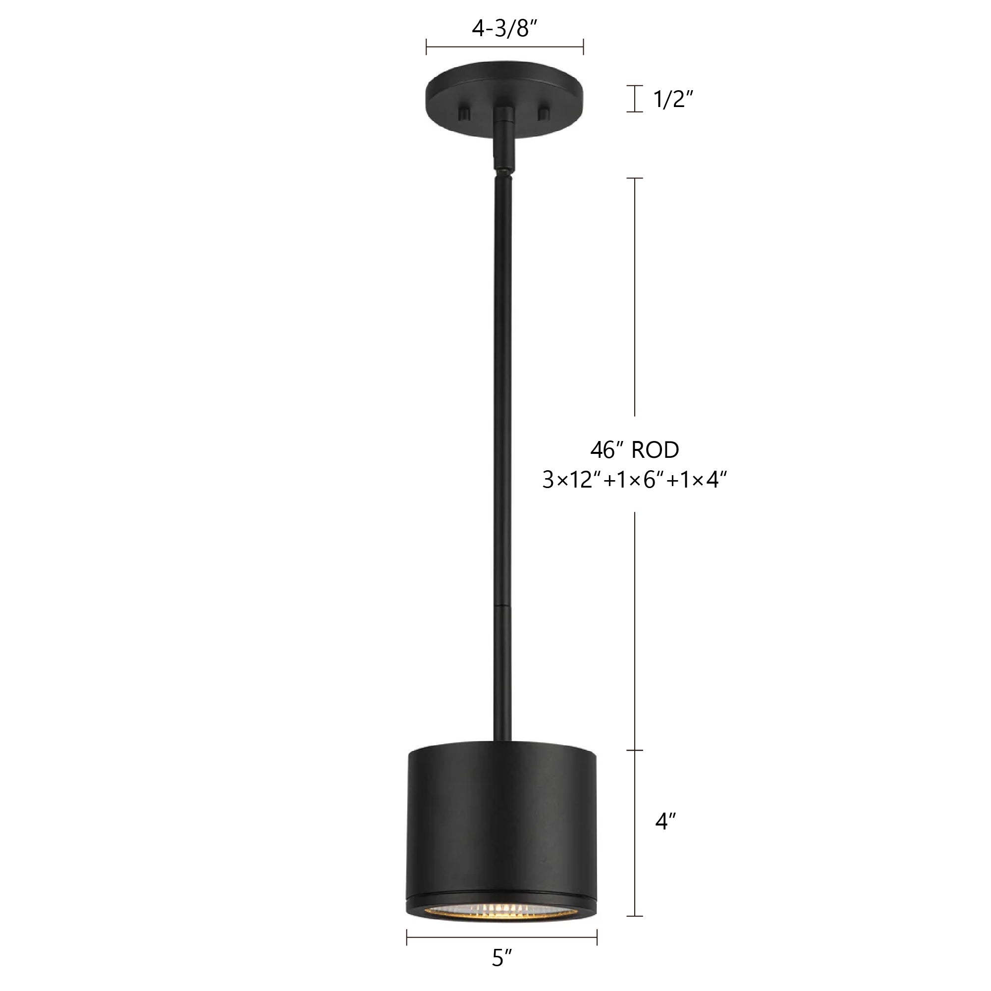 Nordic 4-in (5-in Dia.) Exterior Pendant