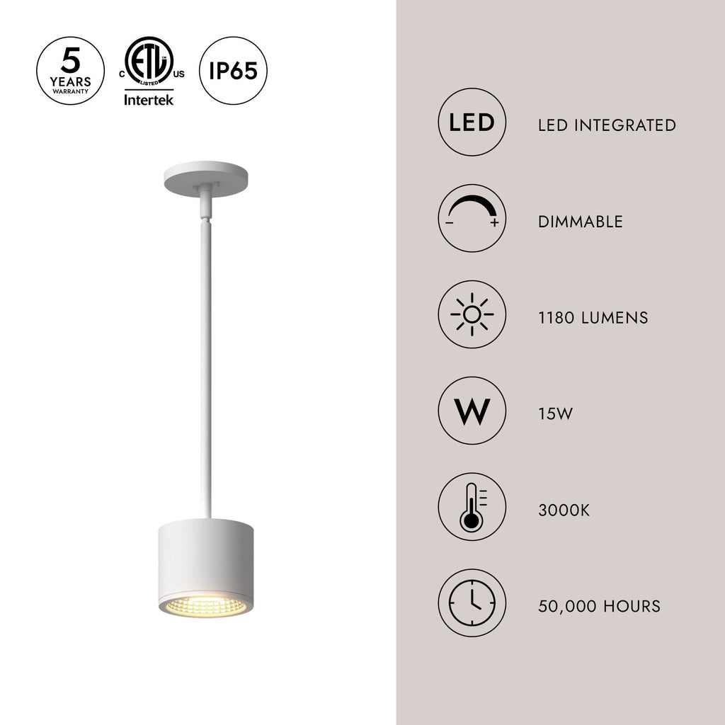 Nordic 4-in (5-in Dia.) Exterior Pendant