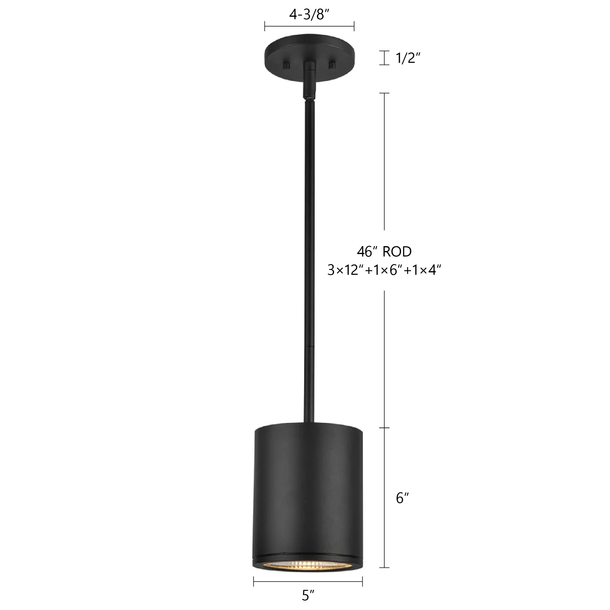 Nordic 6-in (5-in Dia.) Exterior Pendant