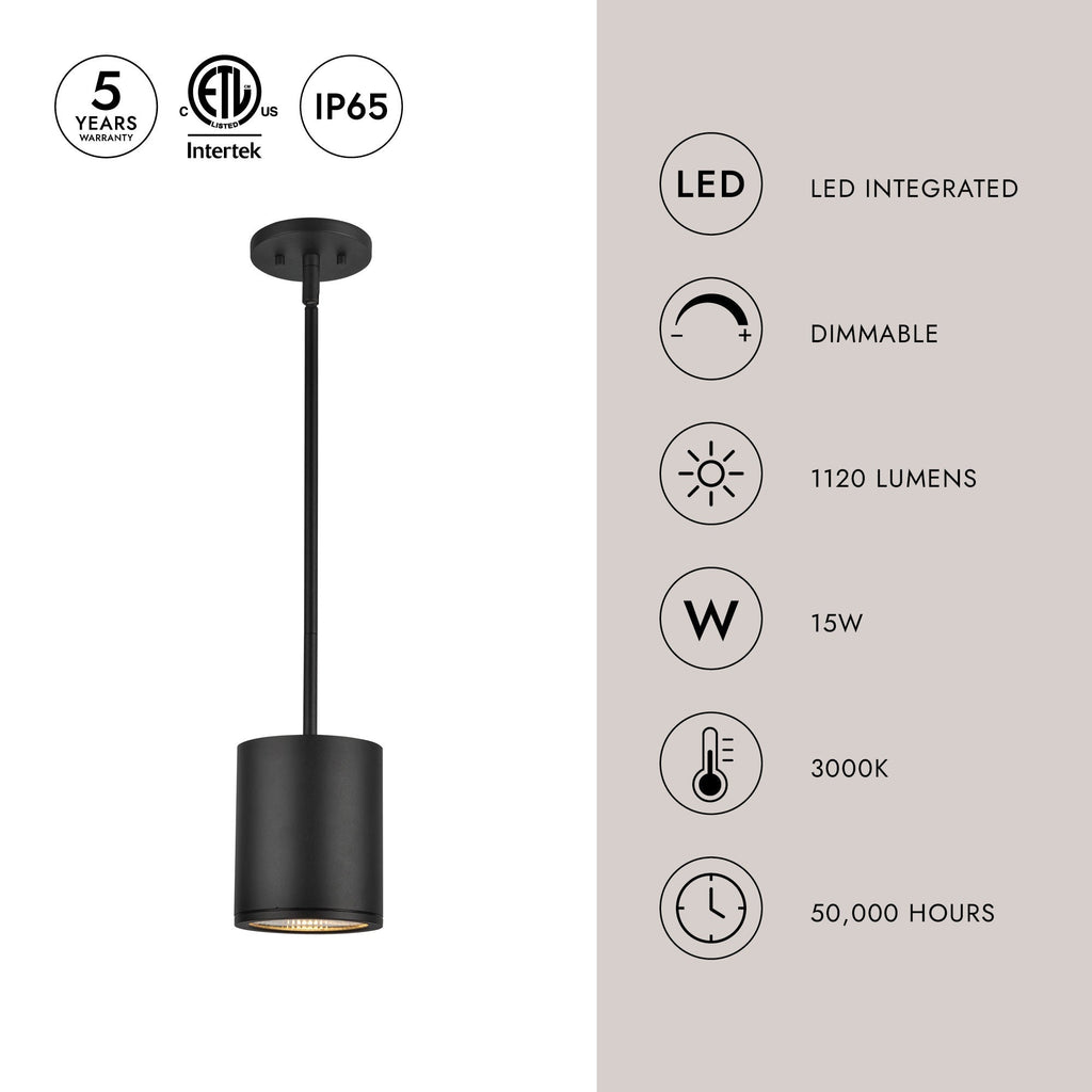 Nordic 6-in (5-in Dia.) Exterior Pendant