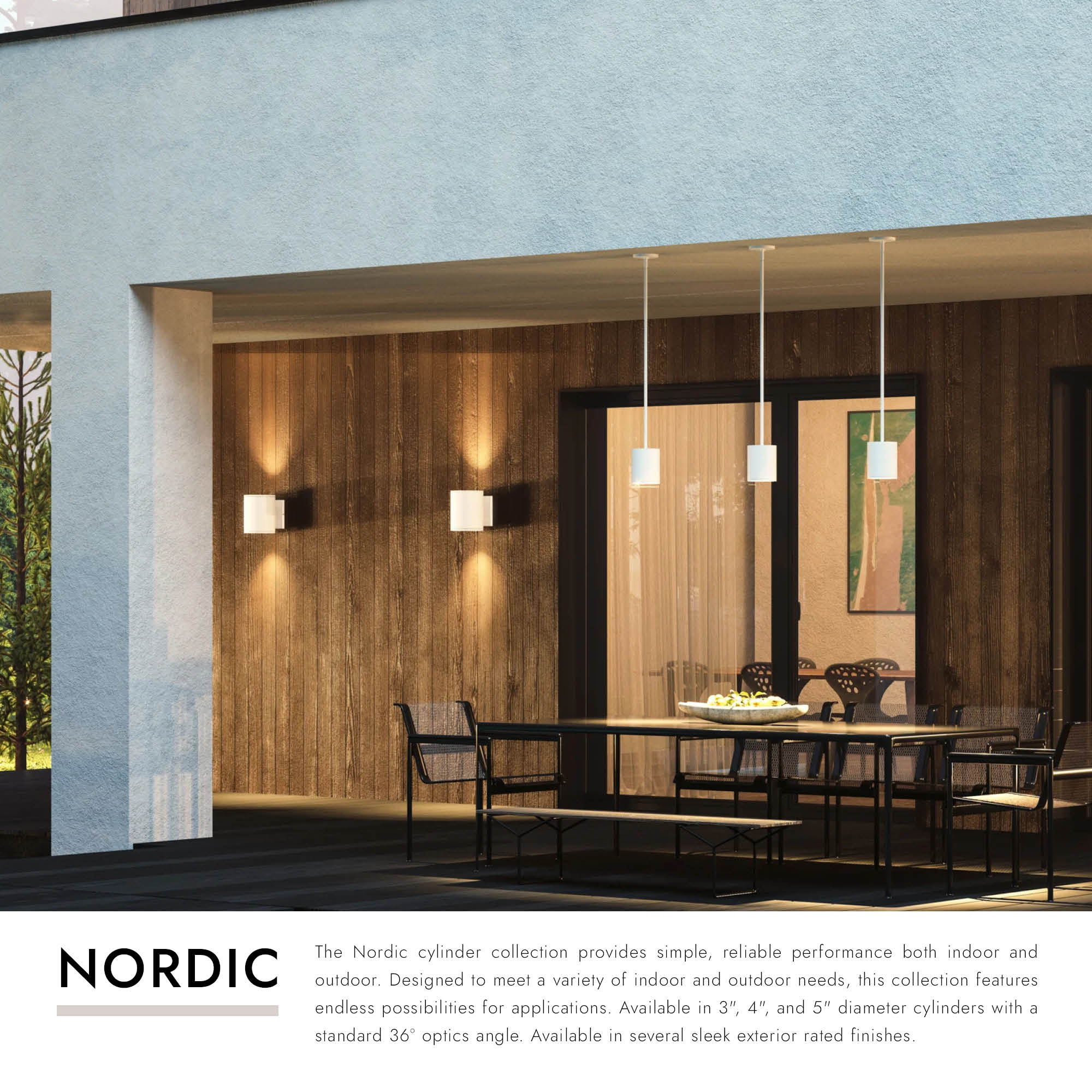 Nordic 6-in (5-in Dia.) Exterior Pendant
