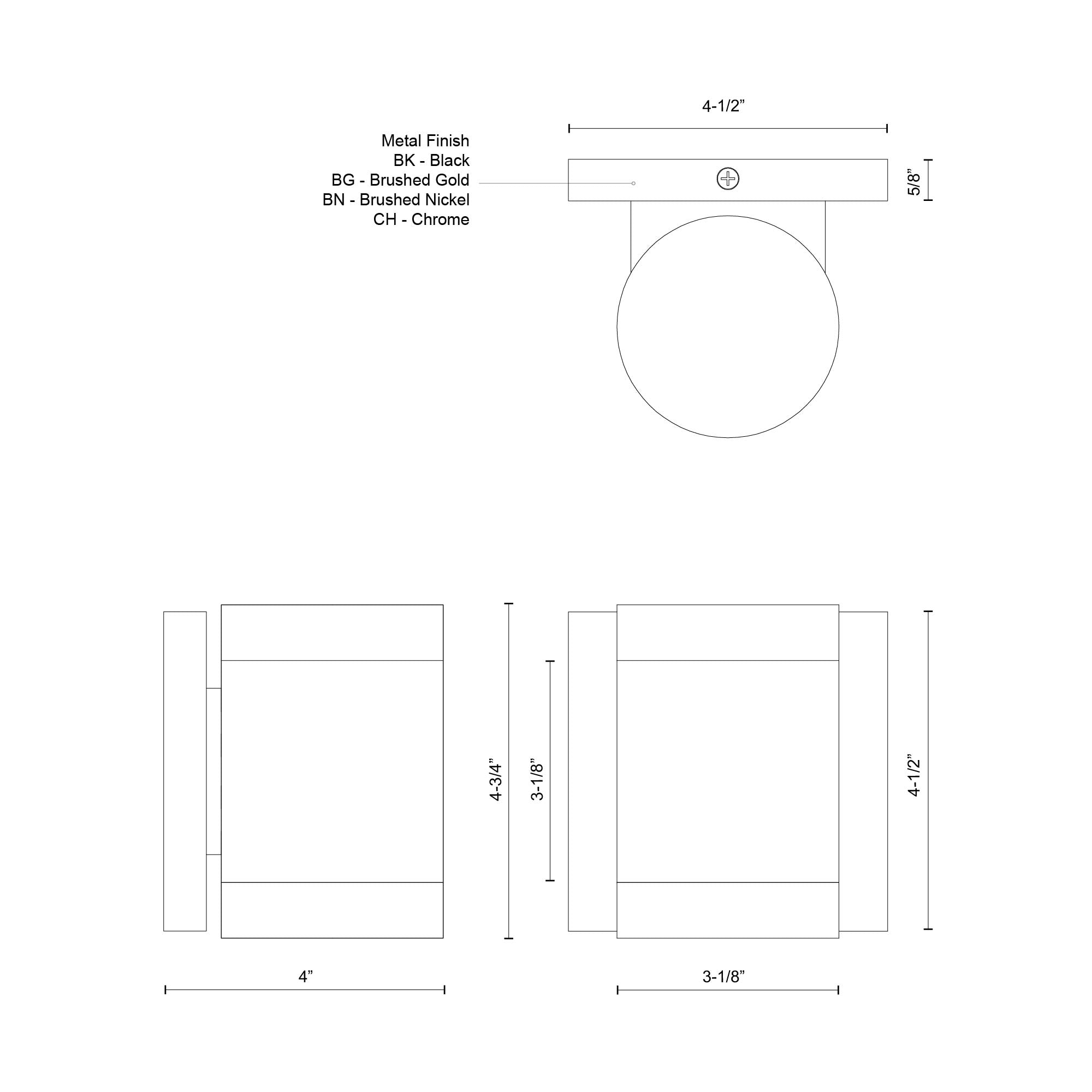 Norfolk 5-in Wall Sconce