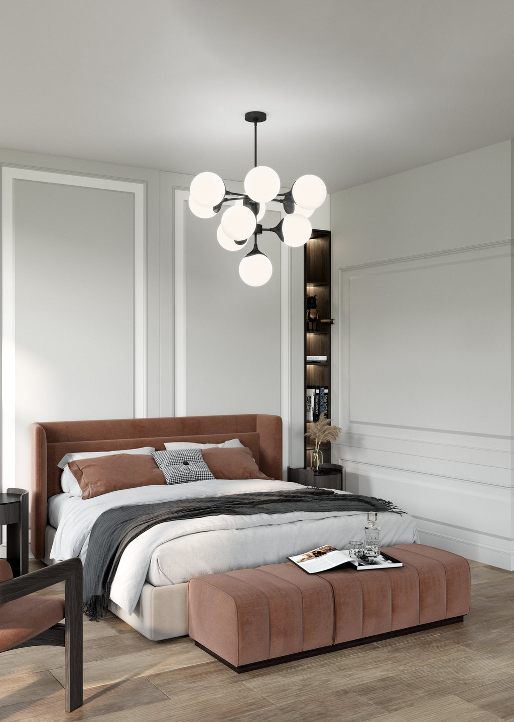Nouveau 35-in Chandelier
