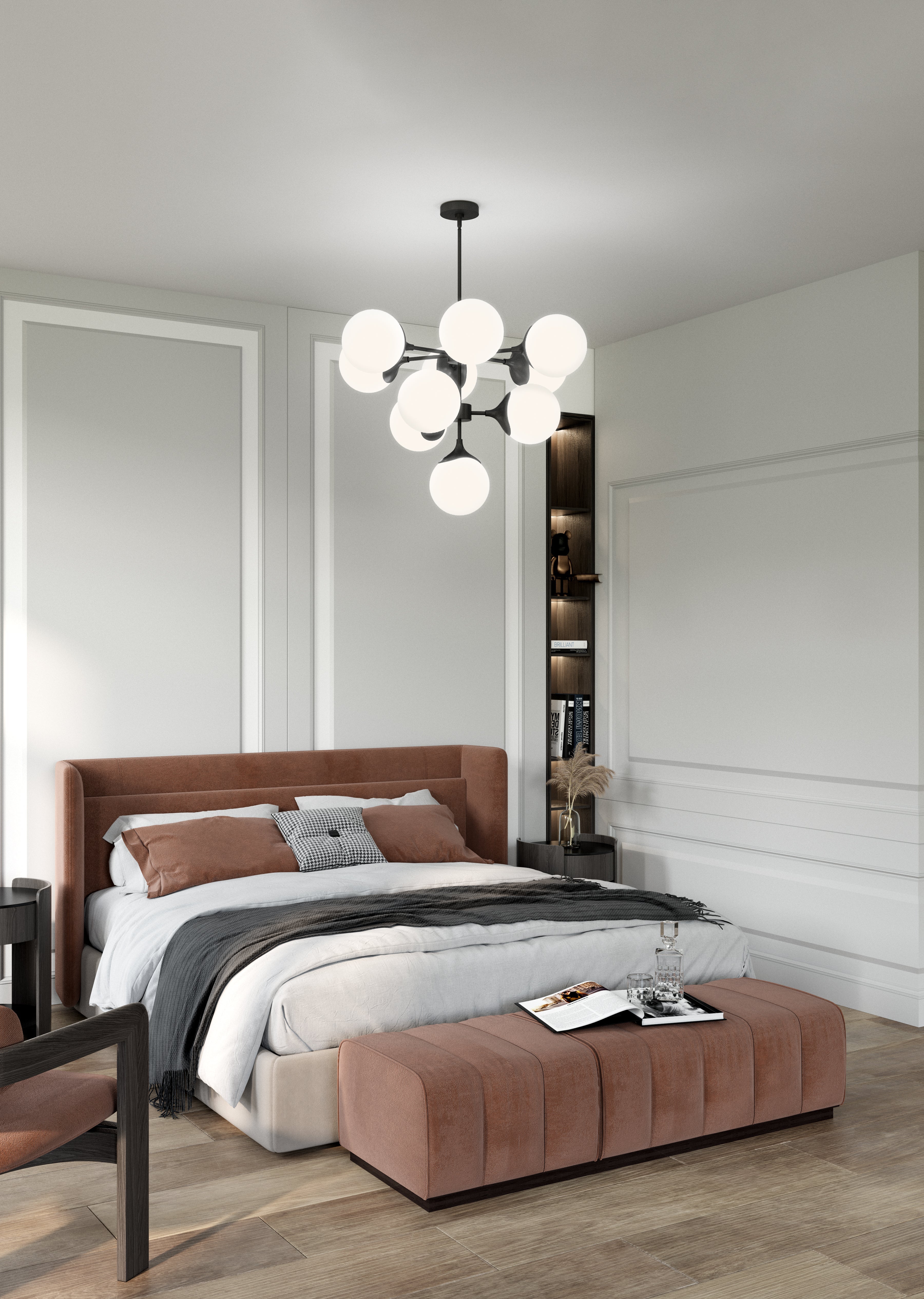 Nouveau 35-in Chandelier