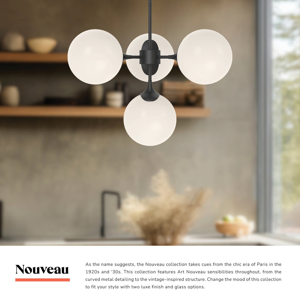 Nouveau 26-in Chandelier