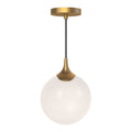 Nouveau 8-in Pendant — Aged Gold/Opal Matte Glass