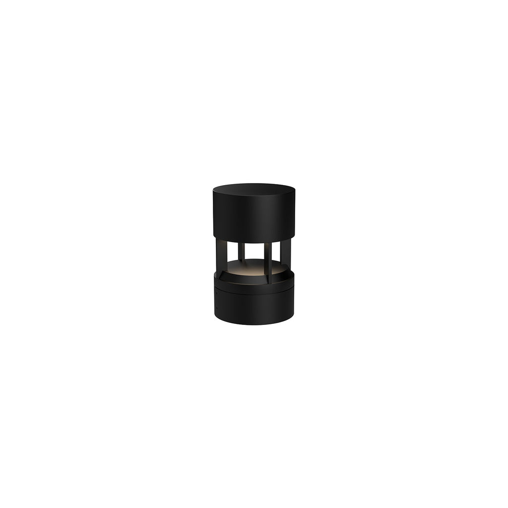 Novato 10-in Exterior Bollard — Black [Universal Voltage]