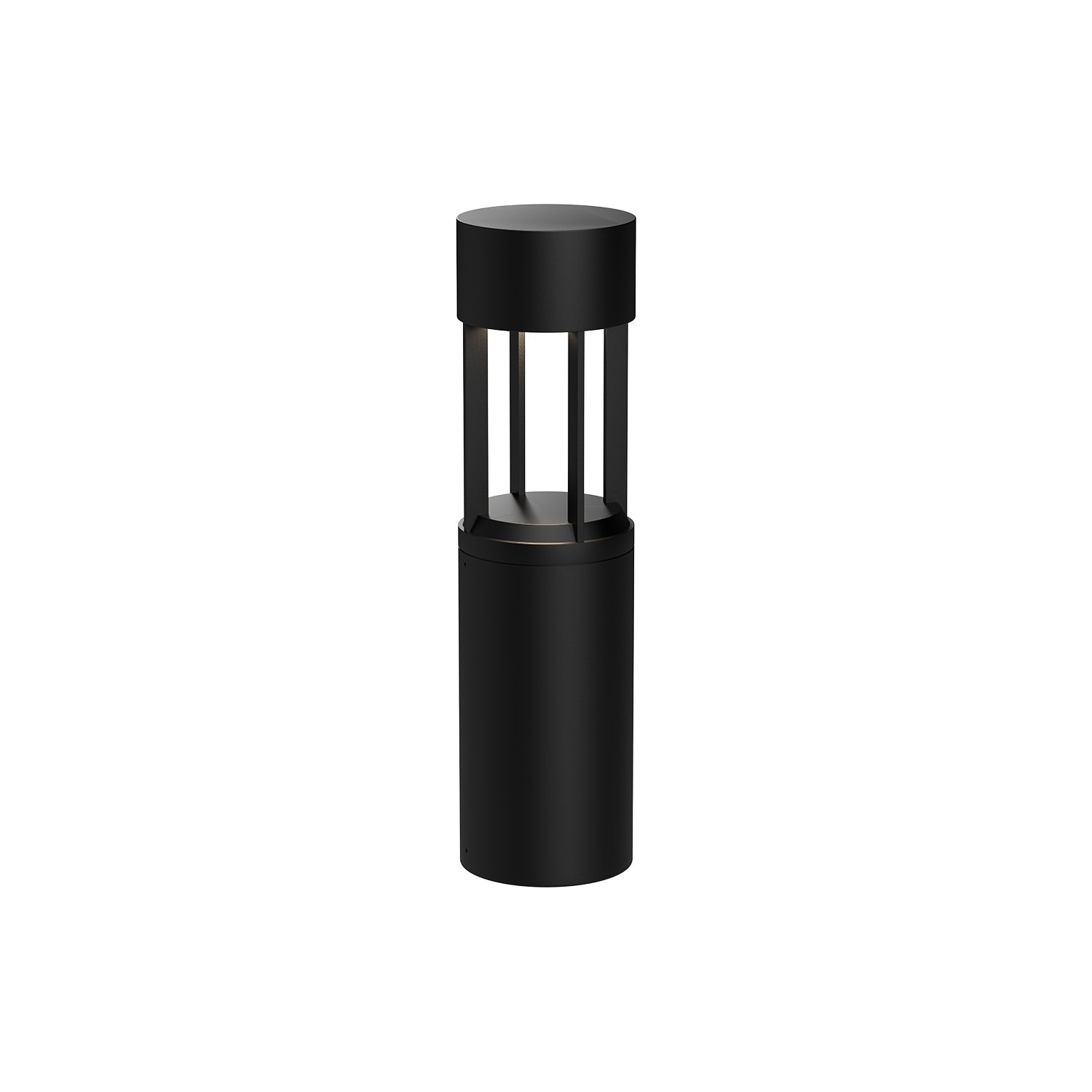 Novato 24-in Exterior Bollard — Black [Universal Voltage]