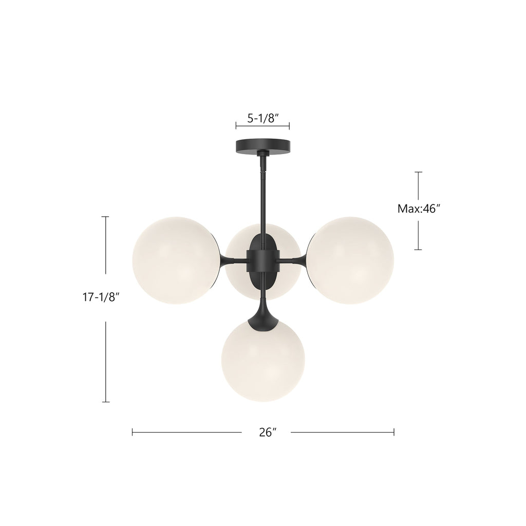 Nouveau 26-in Chandelier