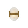 Odin 9-in Wall/Vanity Light — Vintage Brass/Alabaster