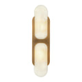 Odin 17-in Wall/Vanity Light — Vintage Brass/Alabaster