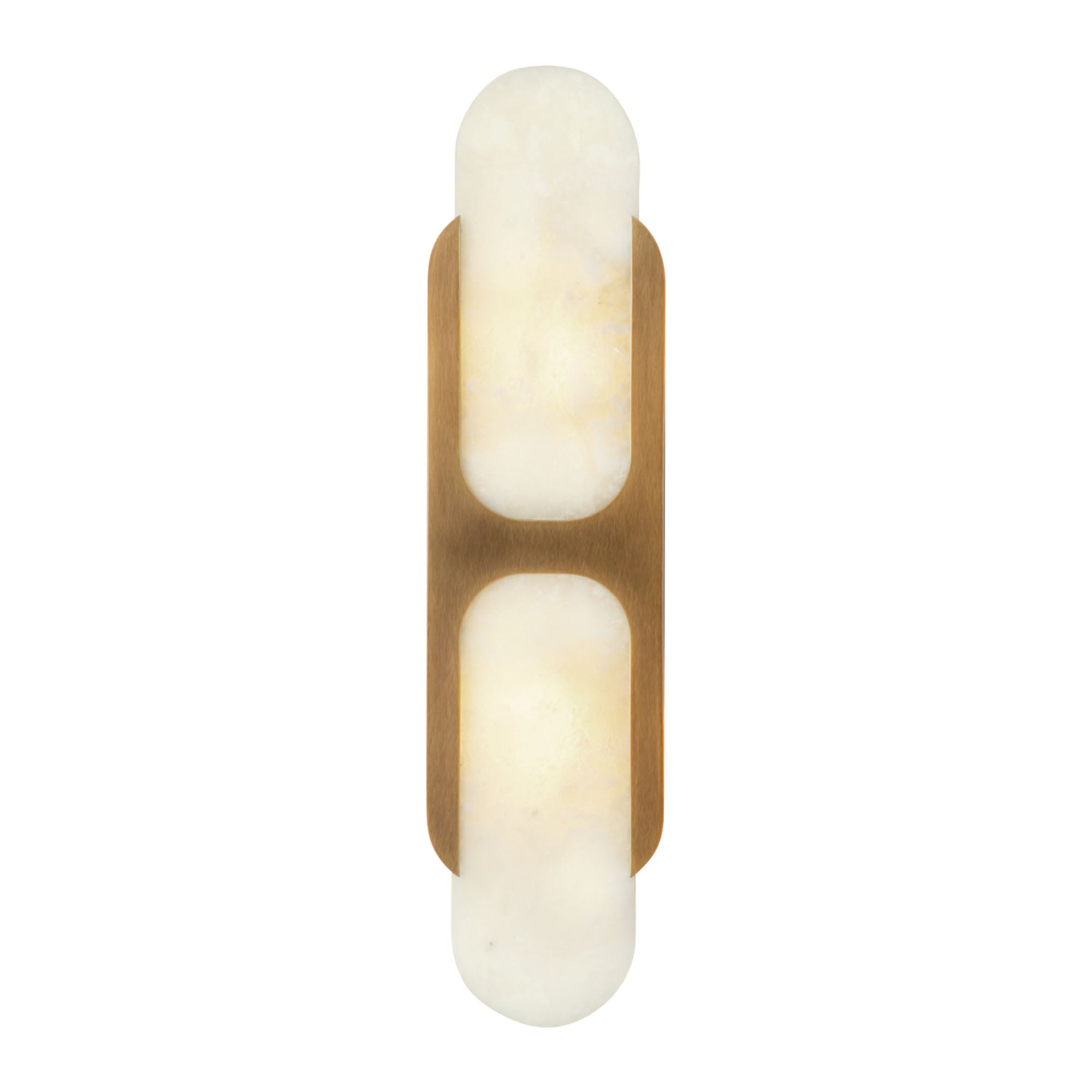 Odin 17-in Wall/Vanity Light — Vintage Brass/Alabaster