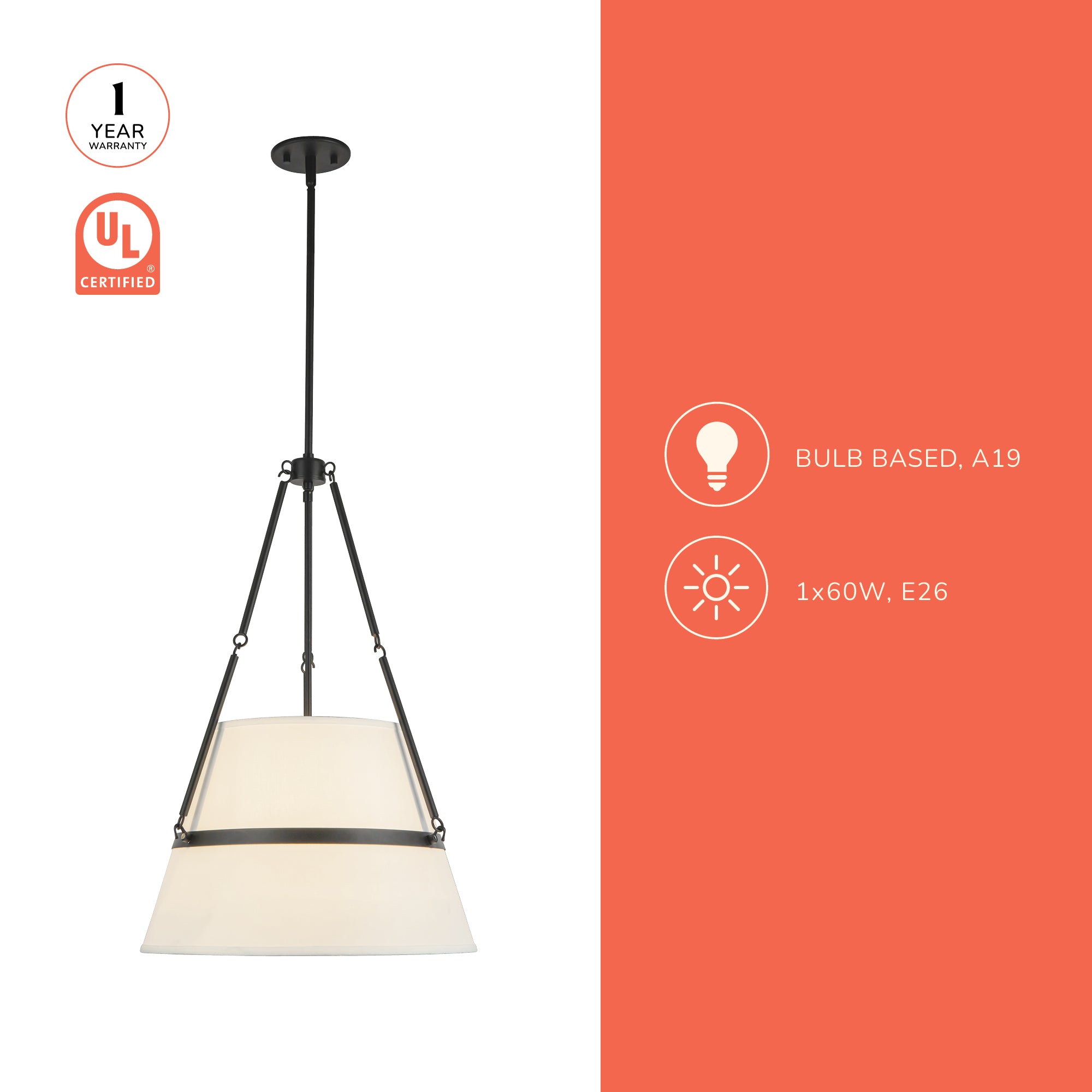 Oliver 18-in Pendant