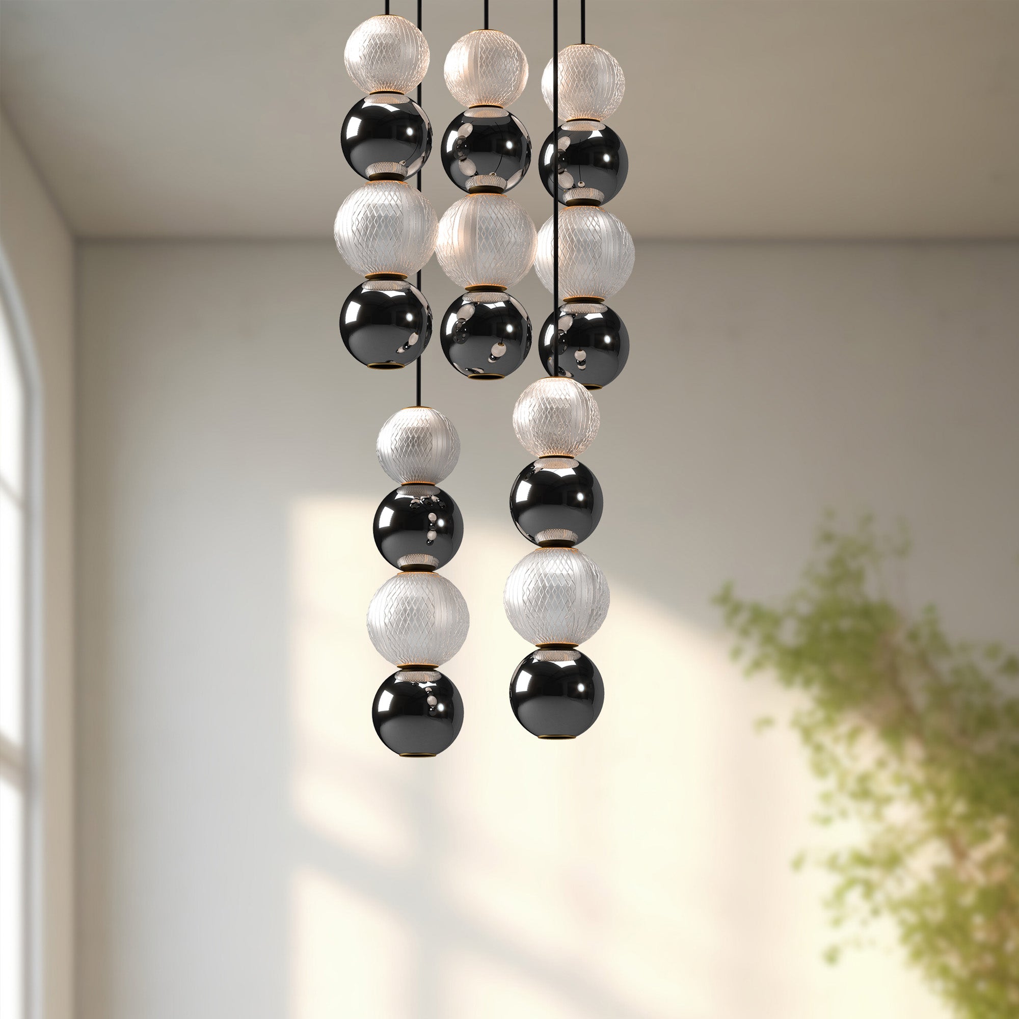 Onyx 5 Head Multi Pendant