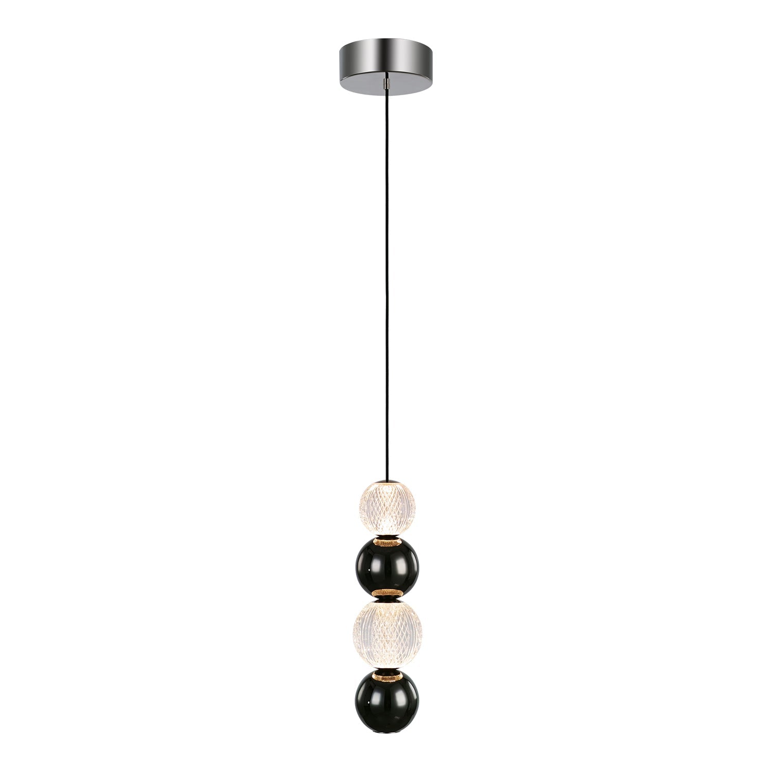 Onyx 5-in Pendant — Polished Nickel
