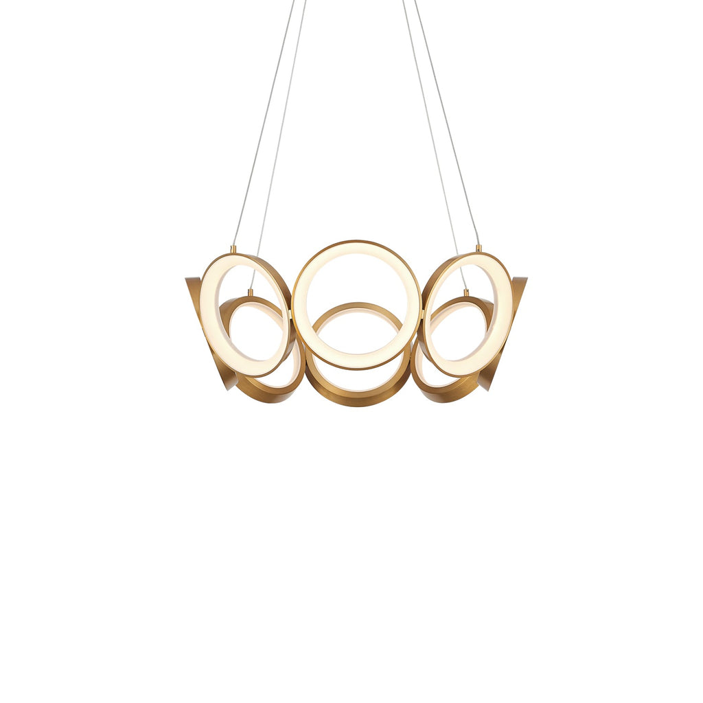 Oros 24-in Chandelier — Antique Brass