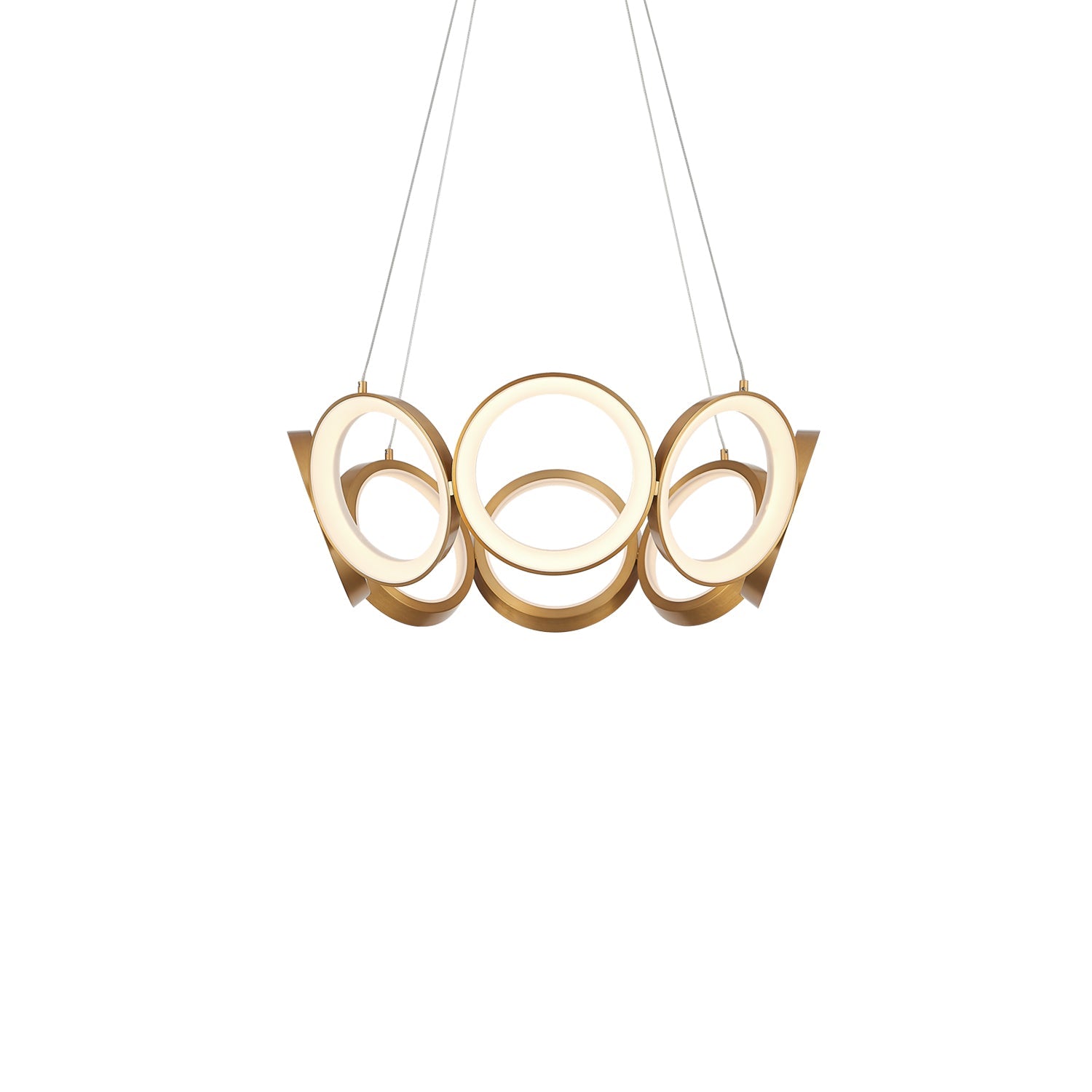 Oros 24-in Chandelier — Antique Brass