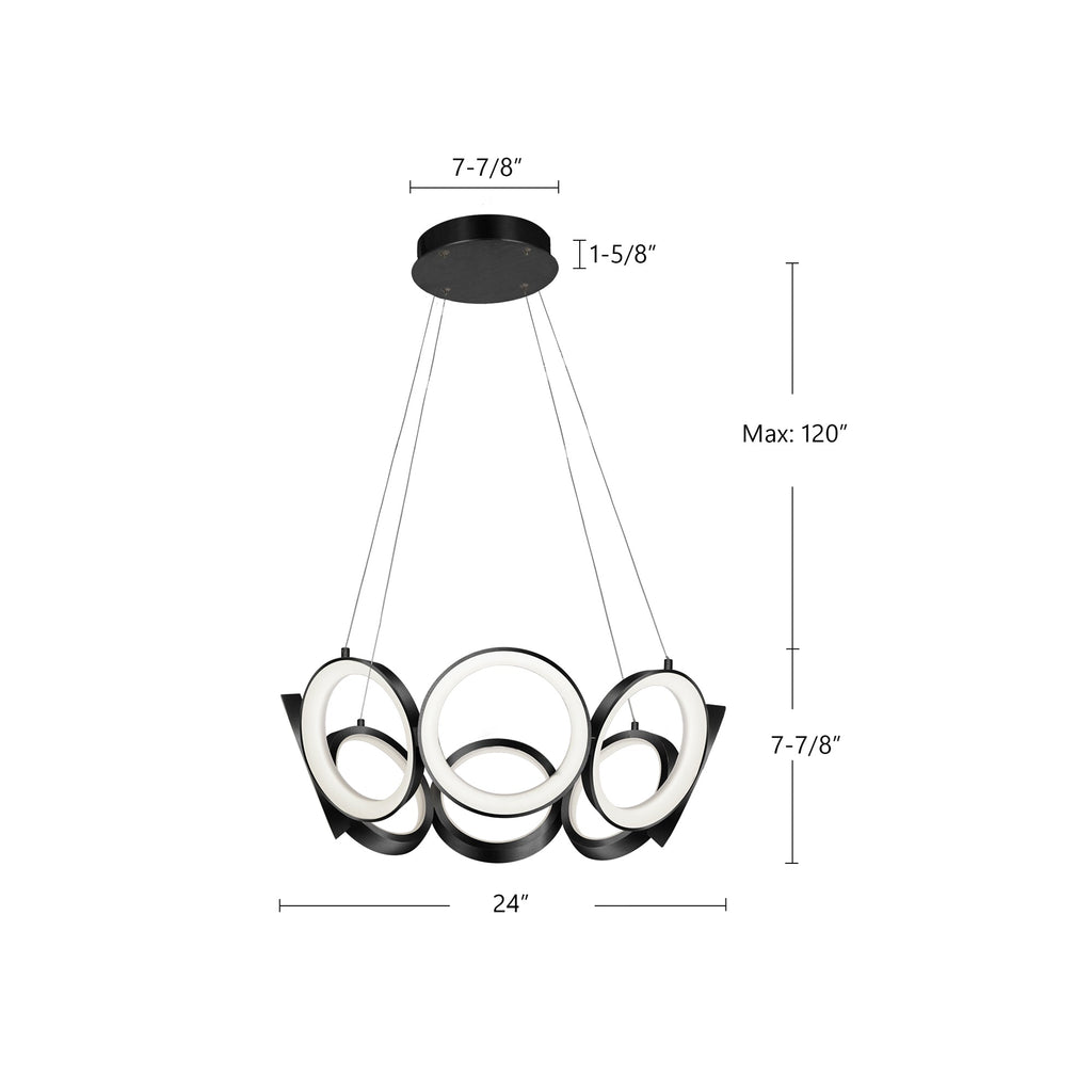 Oros 24-in Chandelier