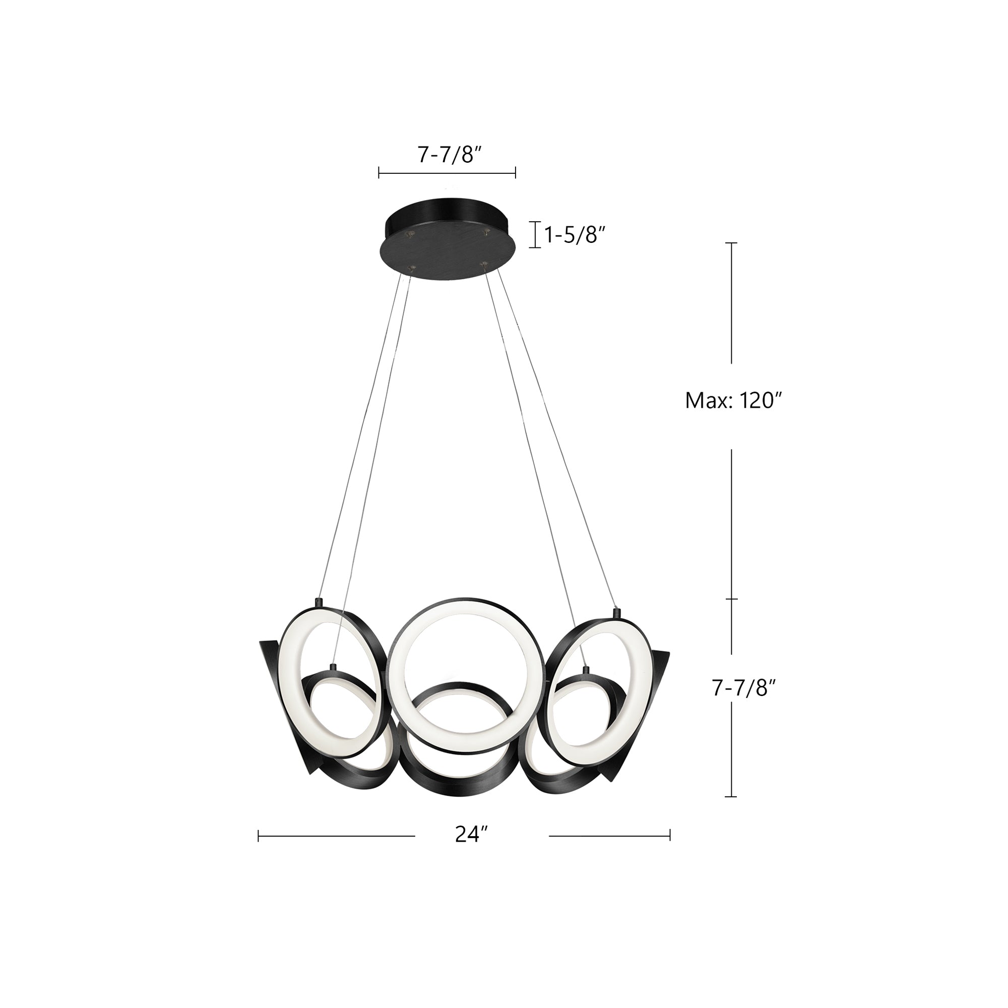 Oros 24-in Chandelier