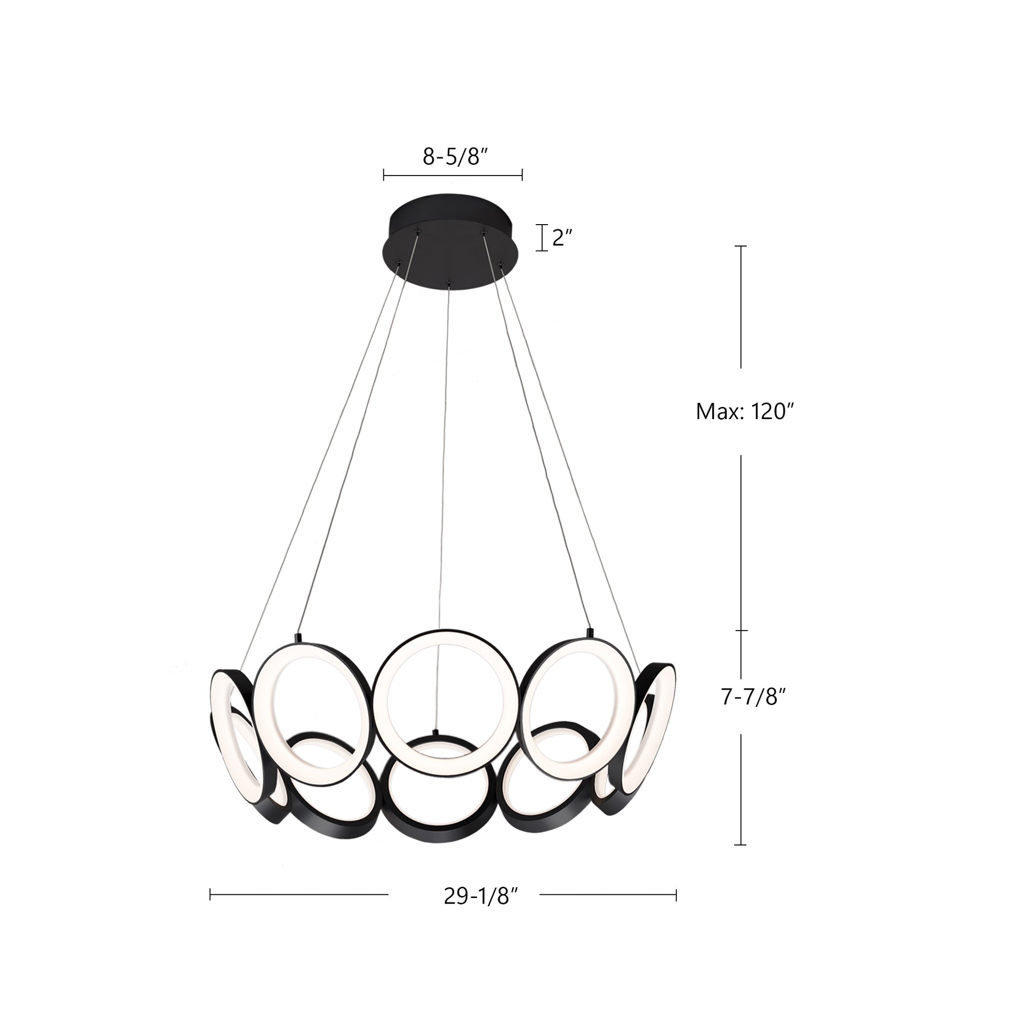 Oros 29-in Chandelier