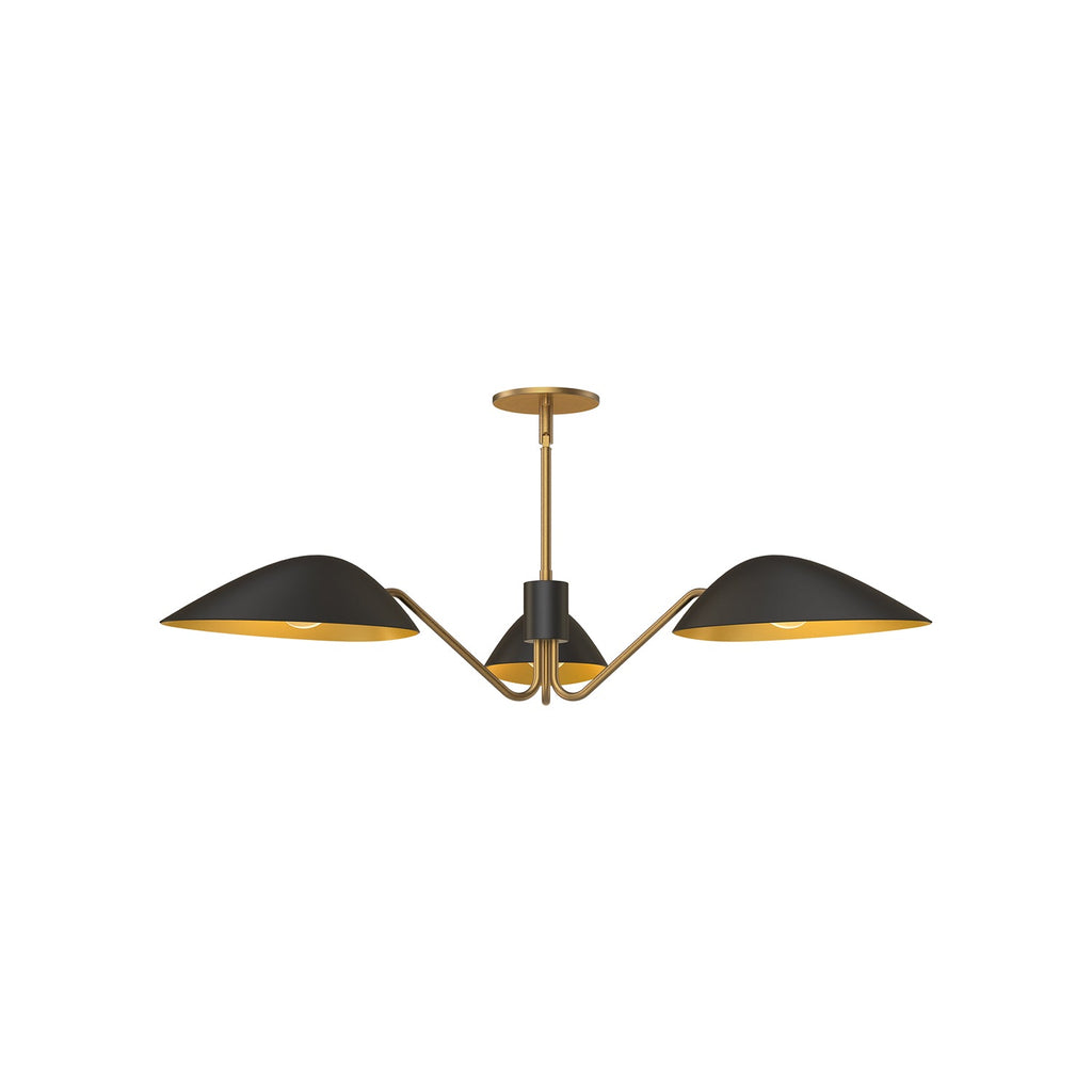 Oscar 36-in Pendant — Aged Gold/Matte Black