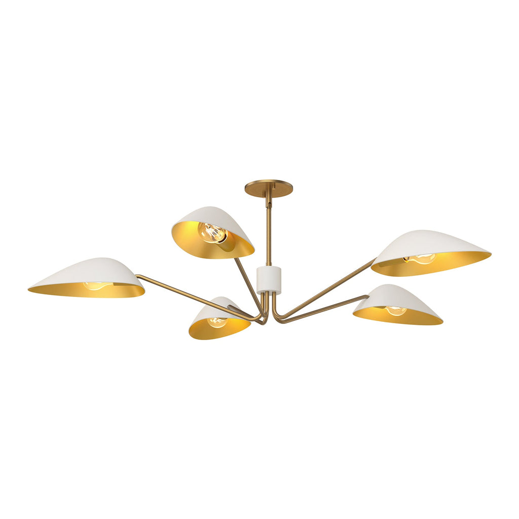 Oscar 46-in Pendant — Aged Gold/White