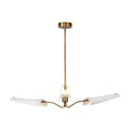 Osorio 46-in Chandelier — Matte White/Vintage Brass