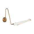 Osorio 4-in Wall/Vanity Light — Matte White/Vintage Brass