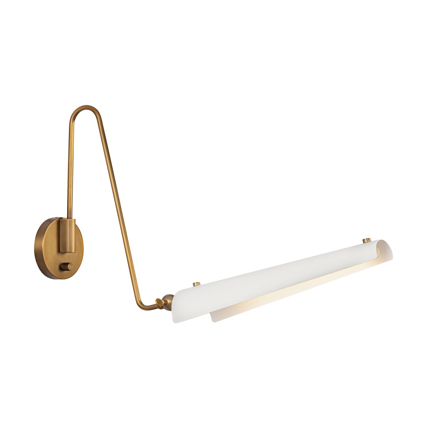 Osorio 4-in Wall/Vanity Light — Matte White/Vintage Brass