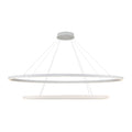 Ovale 53-in 2 Layer Chandelier — White