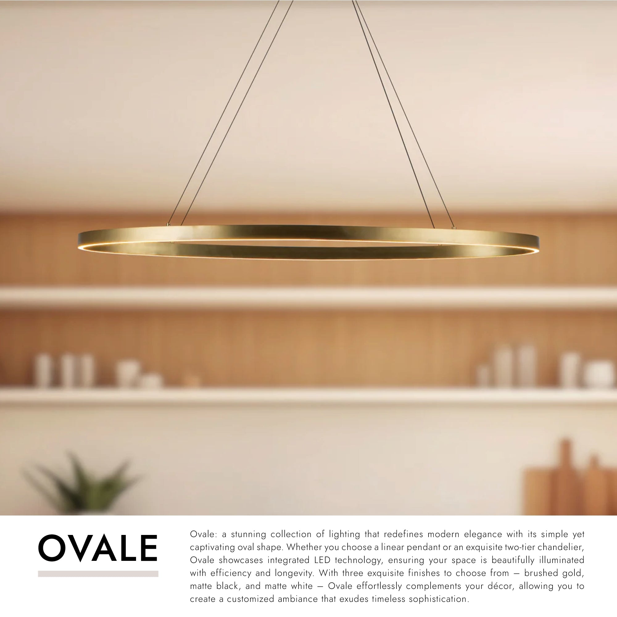 Ovale 40-in Linear Pendant