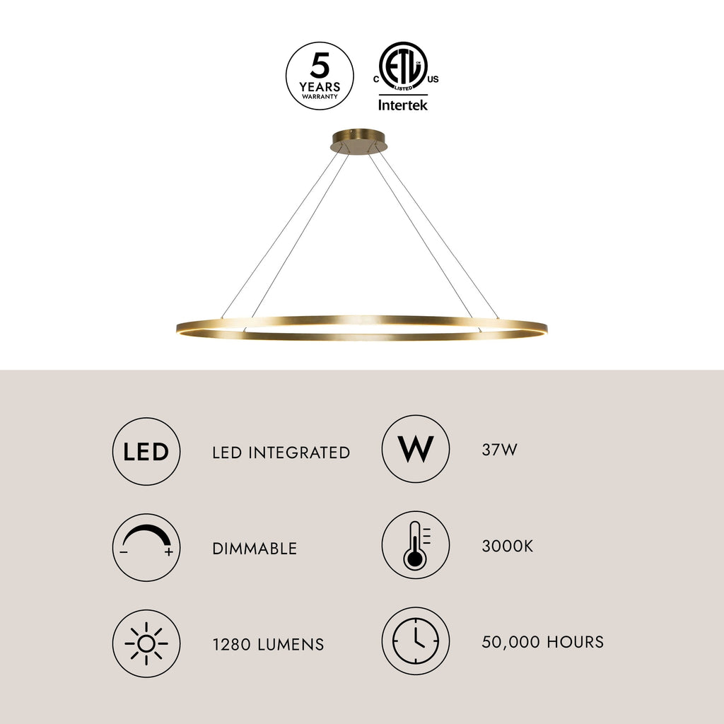 Ovale 53-in Linear Pendant