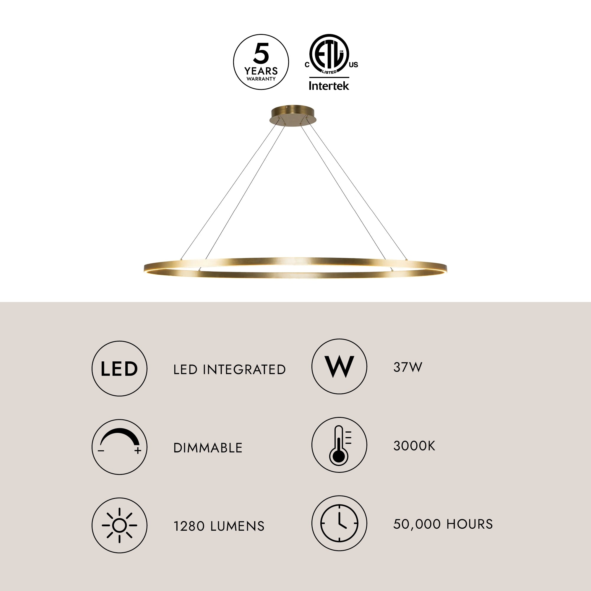 Ovale 53-in Linear Pendant