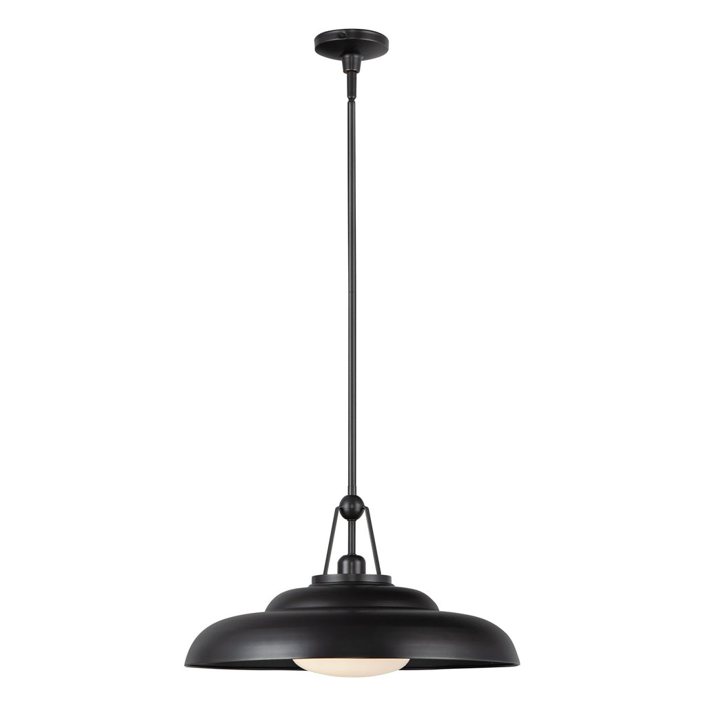 Palmetto 20-in Pendant — Urban Bronze/Glossy Opal