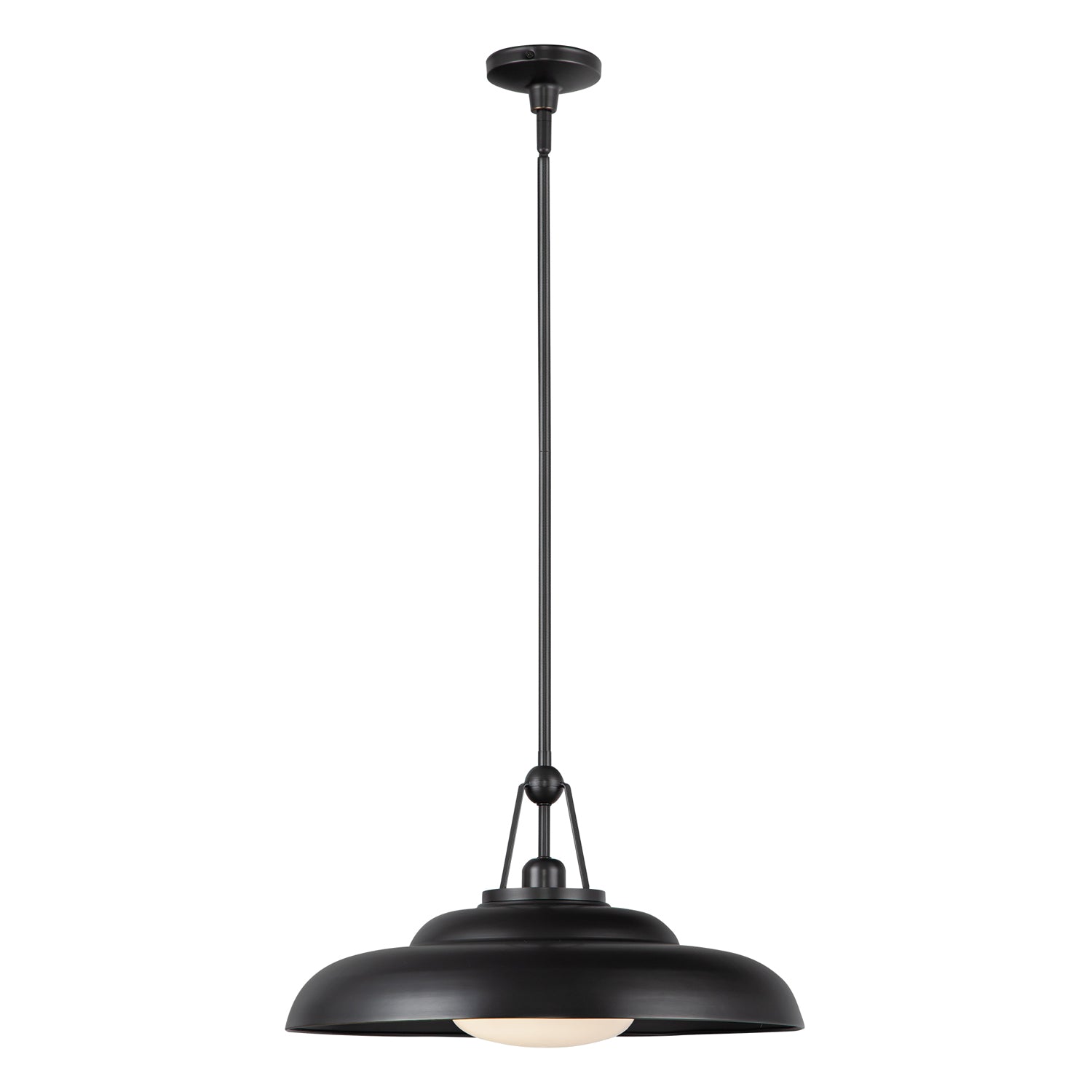 Palmetto 20-in Pendant — Urban Bronze/Glossy Opal