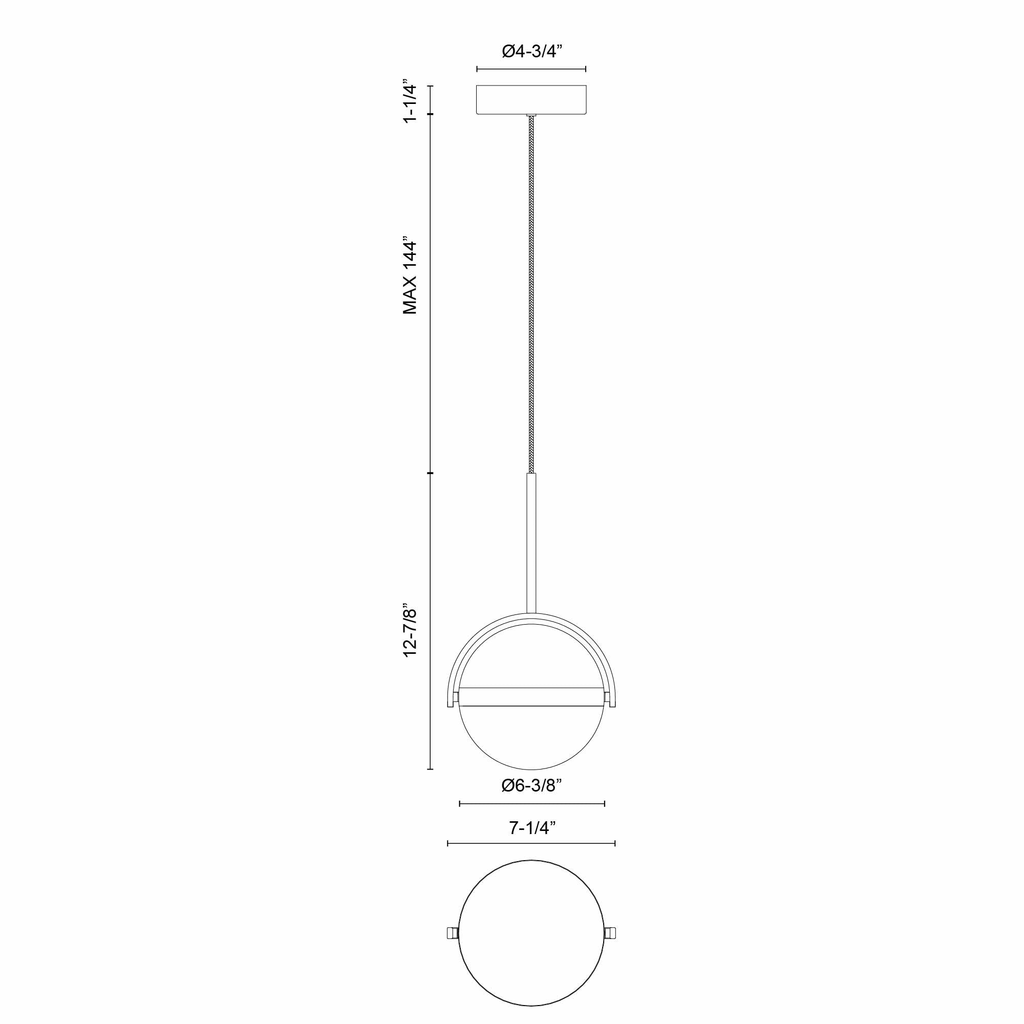 Globo 7-in Pendant