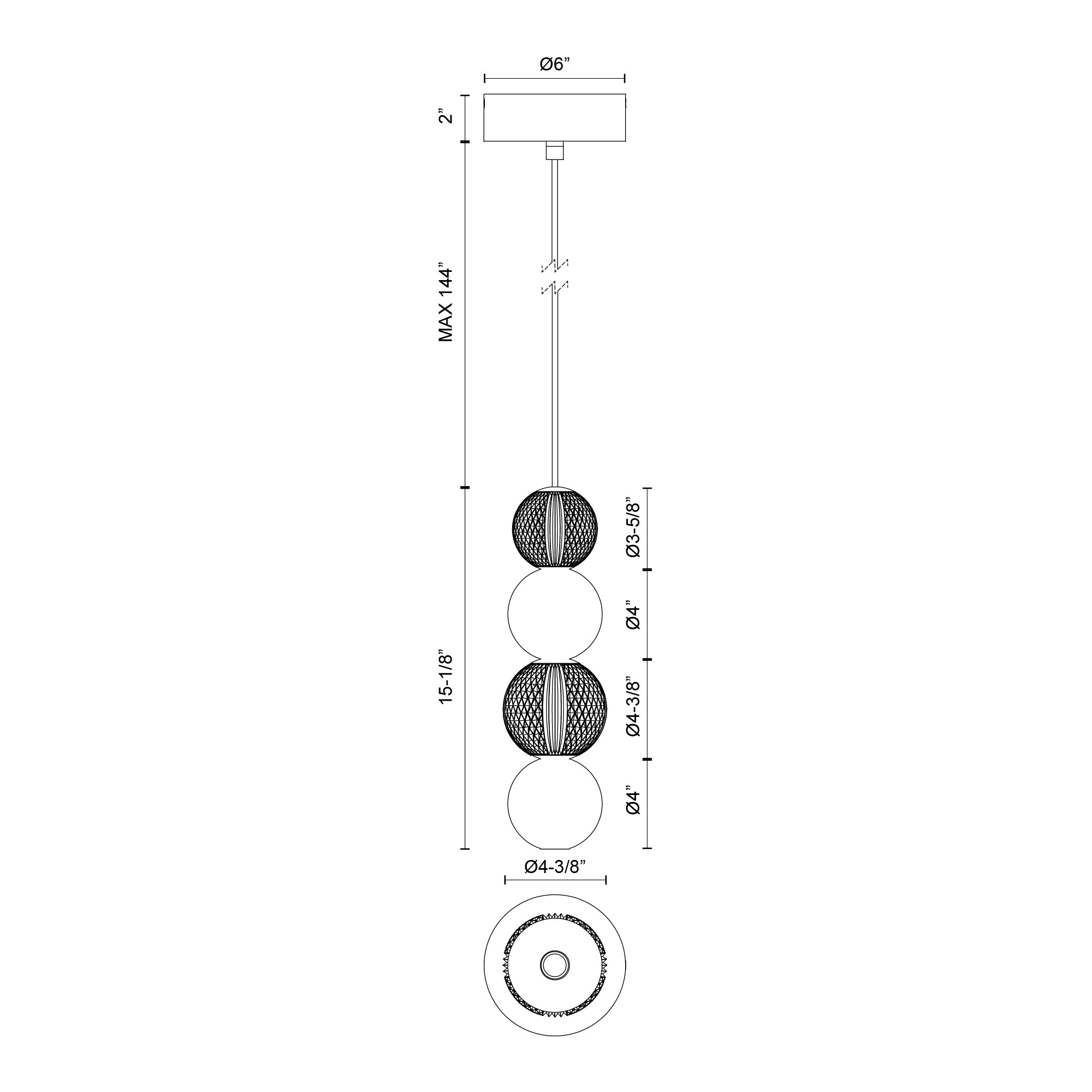 Onyx 5-in Pendant